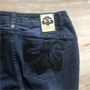 Dereon Dark Wash Skinny Jeans with Subtle Fading